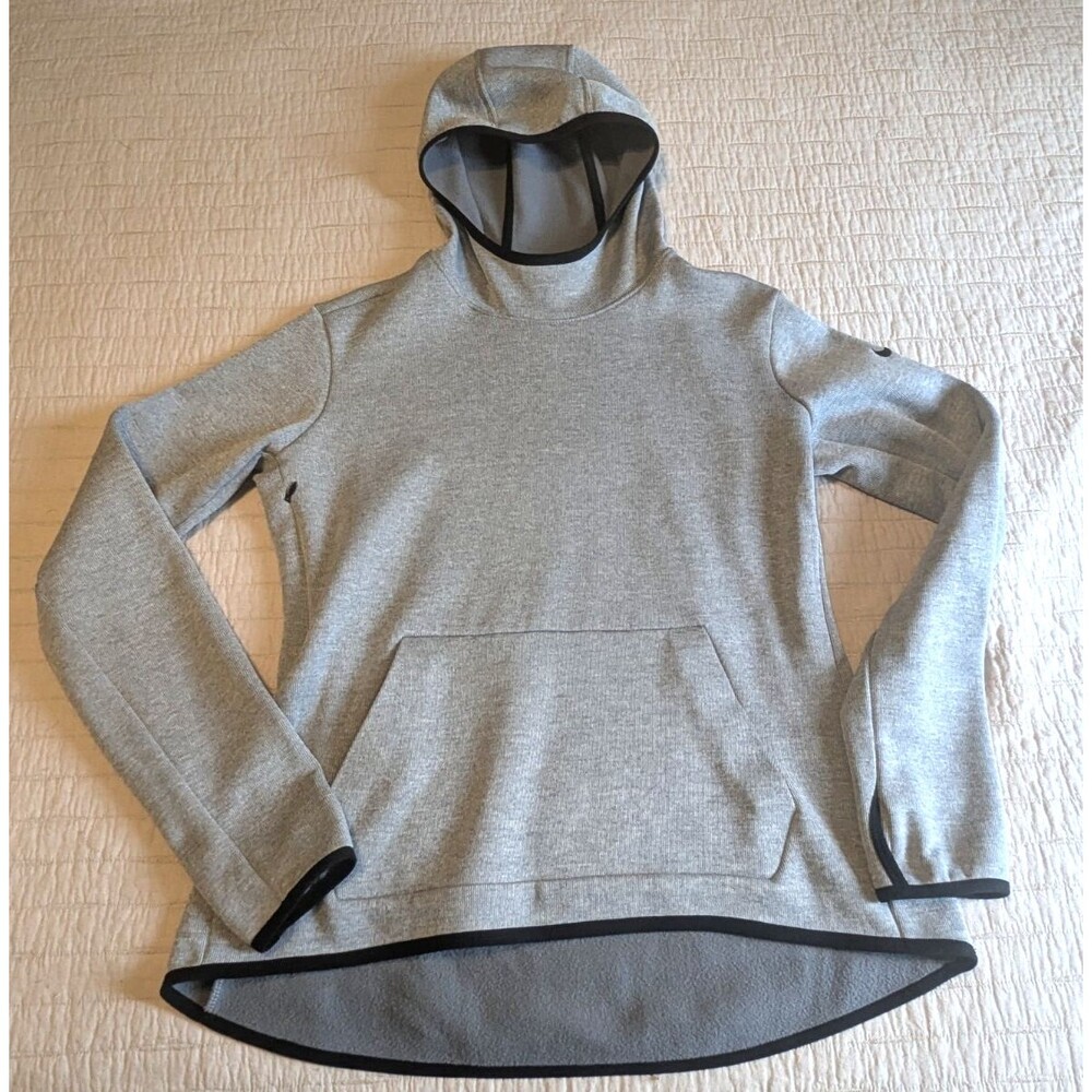 Nike MEDIUM Dri Fit Hoodie Gray light weight pullover Zip Pocket - FLAT SHIPPING